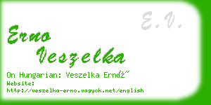 erno veszelka business card